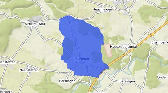 Bodenrichtwertkarte Ballendorf Wuerttemberg