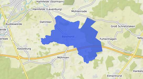 Bodenrichtwertkarte Basthorst Kr. Herzogtum Lauenburg