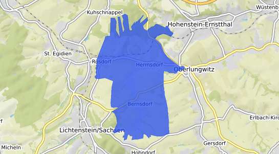 Bodenrichtwertkarte Bernsdorf b. Hohenstein Ernstthal b. Hohenstein-Ernstthal