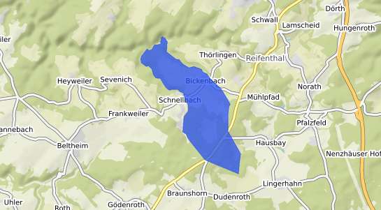 Bodenrichtwertkarte Bickenbach Hunsrueck
