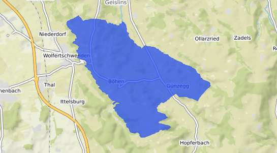 Bodenrichtwertkarte B&ouml;hen Unterallgaeu