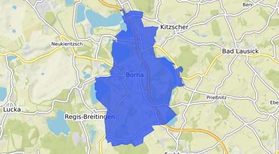 Bodenrichtwertkarte Borna b. Leipzig