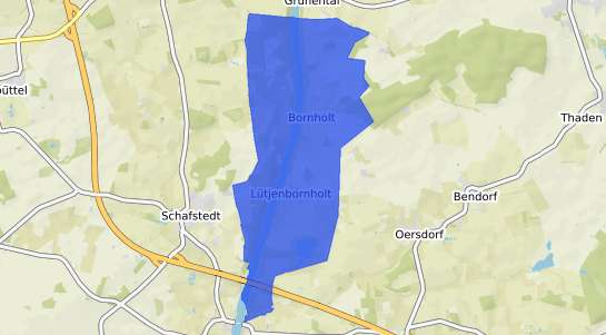Bodenrichtwertkarte Bornholt Forsthaus