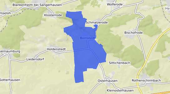 Bodenrichtwertkarte Bornstedt b. Lutherstadt Eisleben
