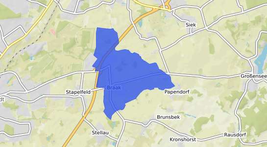 Bodenrichtwertkarte Braak b. Hamburg