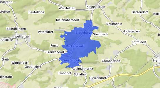 Bodenrichtwertkarte Bruckberg Mittelfranken