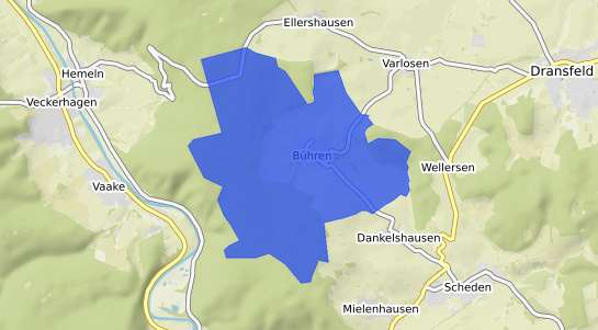 Bodenrichtwertkarte Buehren b. Goettingen