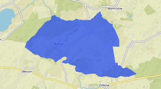 Bodenrichtwertkarte B&uuml;low (bei Crivitz) b. Schwerin, Mecklenburg