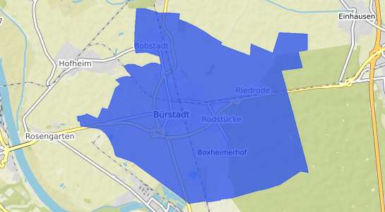 Bodenrichtwertkarte B&uuml;rstadt