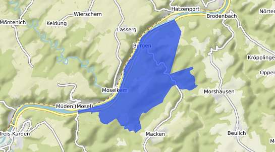 Bodenrichtwertkarte Burgen b. Bernkastel Kues b. Bernkastel-Kues