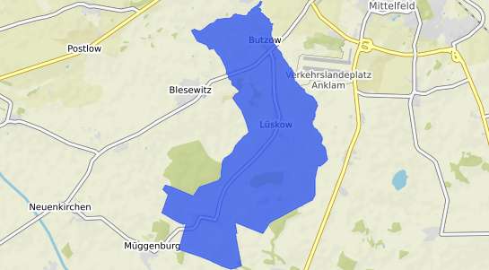 Bodenrichtwertkarte B&uuml;tzow b. Anklam