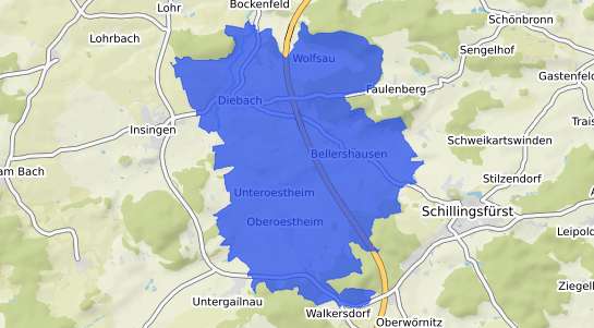 Bodenrichtwertkarte Diebach Mittelfranken