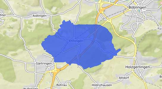 Bodenrichtwertkarte Ehningen Kr. Boeblingen