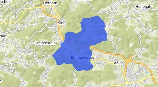 Bodenrichtwertkarte Ehringshausen Dill