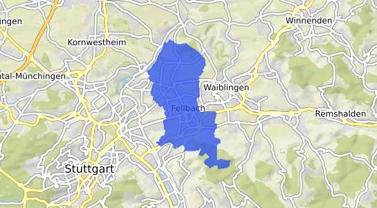 Bodenrichtwertkarte Fellbach Wuerttemberg