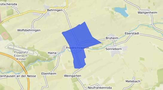 Bodenrichtwertkarte Friedrichswerth b. Gotha, Thueringen