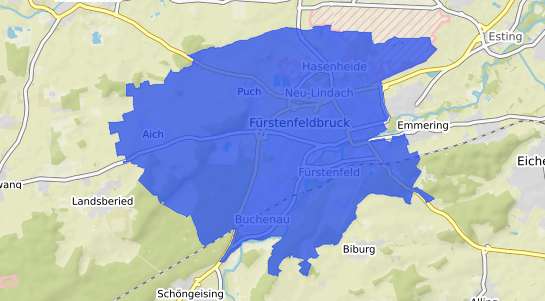 Bodenrichtwertkarte F&uuml;rstenfeldbruck