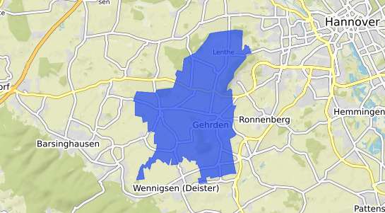 Bodenrichtwertkarte Gehrden Hannover