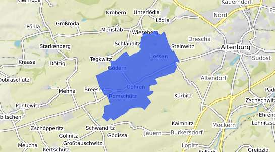 Bodenrichtwertkarte Goehren b. Altenburg, Thueringen