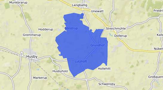 Bodenrichtwertkarte Grundhof b. Flensburg