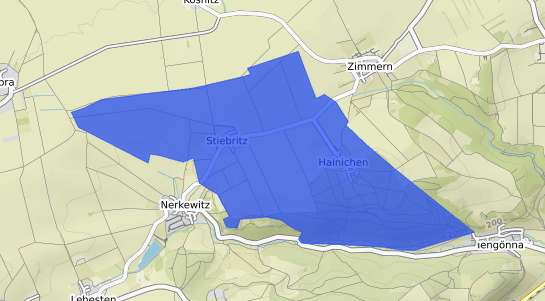 Bodenrichtwertkarte Hainichen b. Jena