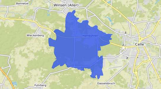 Bodenrichtwertkarte Hamb&uuml;hren