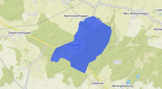 Bodenrichtwertkarte Hanshagen b. Grevesmuehlen