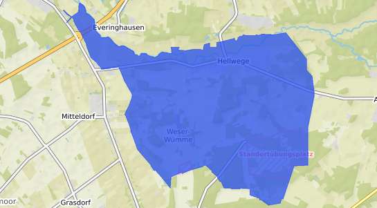 Bodenrichtwertkarte Hellwege b. Rotenburg, Wuemme