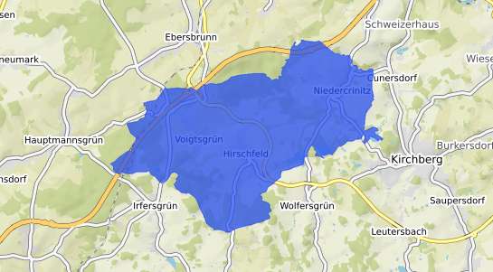 Bodenrichtwertkarte Hirschfeld b. Zwickau