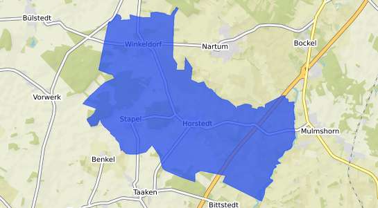 Bodenrichtwertkarte Horstedt b. Husum, Nordsee