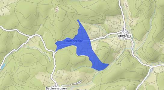 Bodenrichtwertkarte Huettenrode b. Blankenburg, Harz