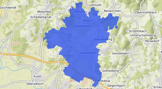 Bodenrichtwertkarte Hunderdorf b. Bogen, Niederbayern