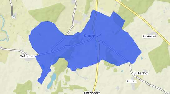 Bodenrichtwertkarte Juergenstorf b. Reuterstadt Stavenhagen