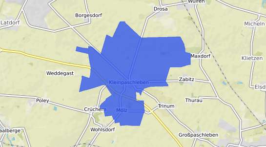 Bodenrichtwertkarte Kleinpaschleben