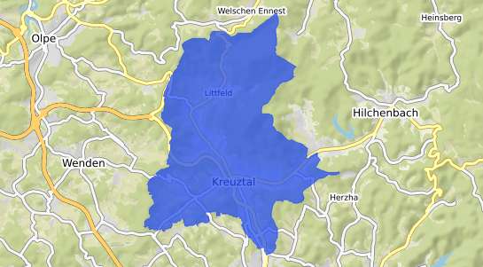 Bodenrichtwertkarte Kreuztal Westfalen