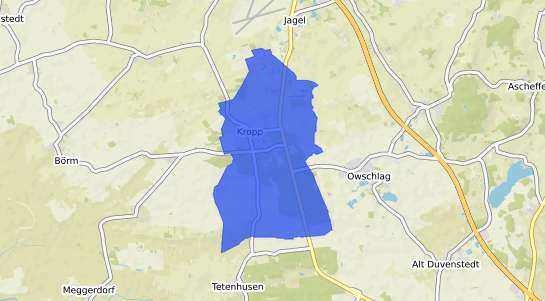 Bodenrichtwertkarte Kropp b. Schleswig