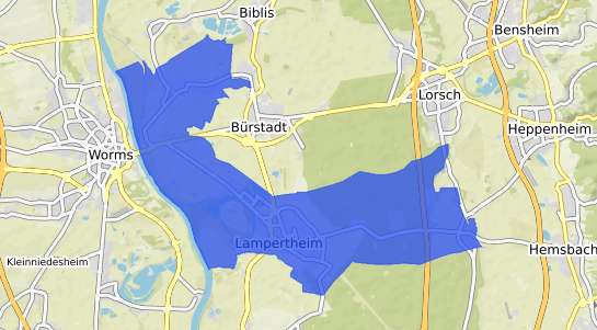 Bodenrichtwertkarte Lampertheim Hessen