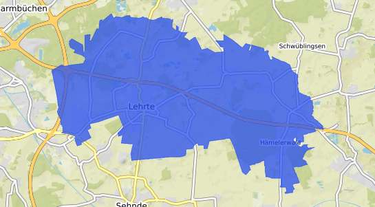 Bodenrichtwertkarte Lehrte b. Hannover