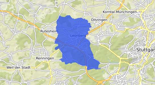 Bodenrichtwertkarte Leonberg Wuerttemberg