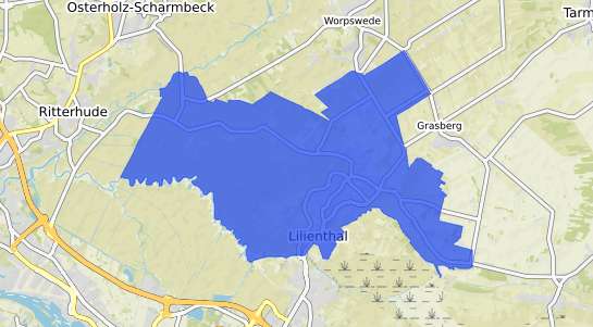 Bodenrichtwertkarte Lilienthal b. Bremen