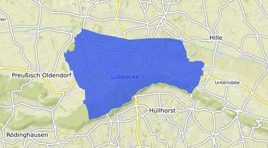 Bodenrichtwertkarte L&uuml;bbecke Westfalen