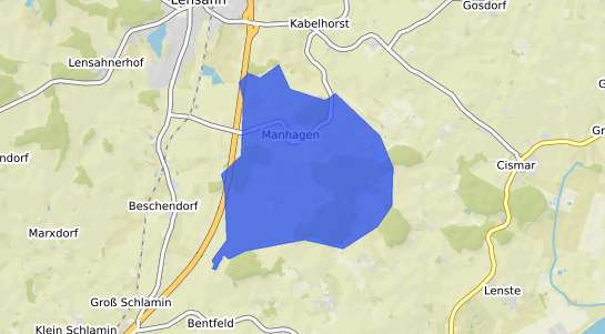 Bodenrichtwertkarte Manhagen b. Lensahn