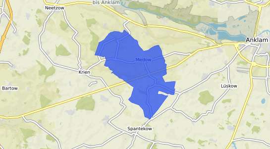 Bodenrichtwertkarte Medow b. Anklam