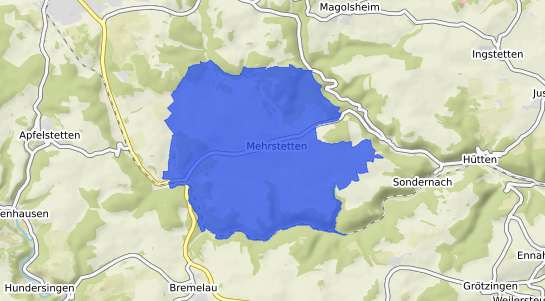 Bodenrichtwertkarte Mehrstetten b. Muensingen, Wuerttemberg
