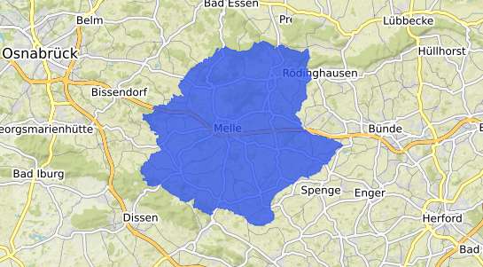 Bodenrichtwertkarte Melle Wiehengebirge