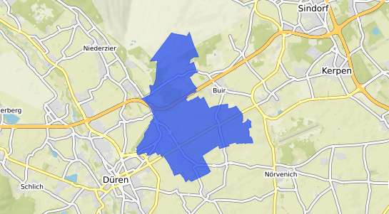 Bodenrichtwertkarte Merzenich Kr. Dueren