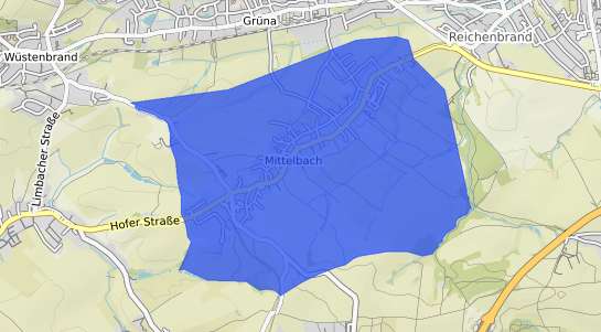 Bodenrichtwertkarte Mittelbach b. Chemnitz, Sachsen