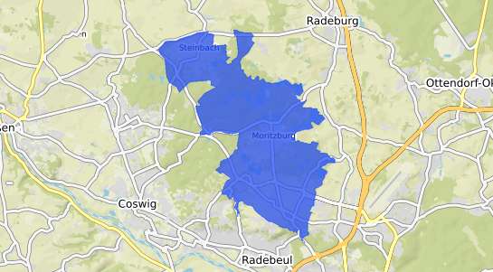 Bodenrichtwertkarte Moritzburg b. Dresden