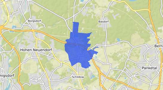 Bodenrichtwertkarte Muehlenbeck b. Oranienburg