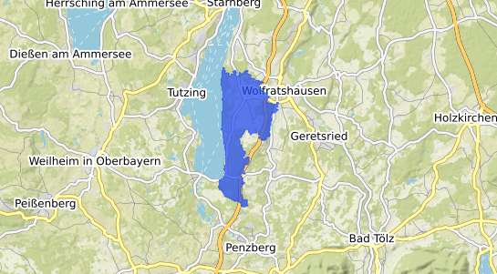 Bodenrichtwertkarte M&uuml;nsing Starnberger See